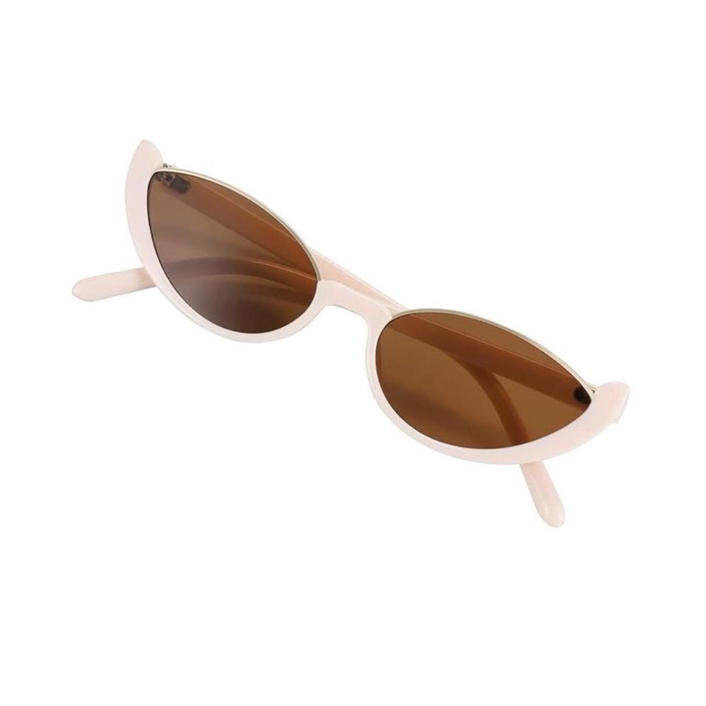 Cateye Pastel Ivory Half Cat Eye Sunglasses - Picture 1 of 3